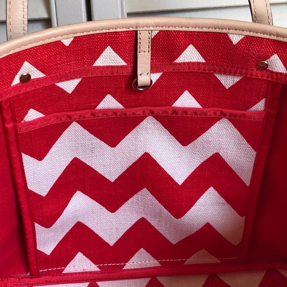 kate spade Bags Kate Spade New York Chevron Tote Red White Tan